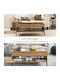 Rectangular Central Metal Coffee Table with Lifting Mechanism Natural Colour M100xW50xH45cm