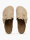 Birkenstock Women's Leather Clogs Beige