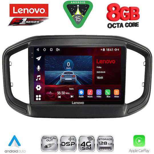 Lenovo Ηχοσύστημα Αυτοκινήτου για Fiat Strada 2020 (Bluetooth/USB/WiFi/GPS/Apple-Carplay/Android-Auto) με Οθόνη Αφής 9"