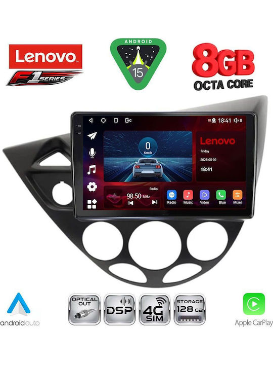 Lenovo Car Audio System for Ford Focus 1998-2004 (Bluetooth/USB/WiFi/GPS/Apple-Carplay/Android-Auto) with Touch Screen 9"