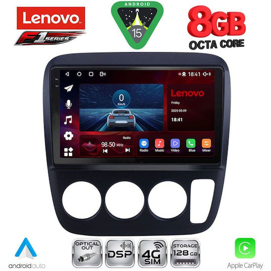 Lenovo Ηχοσύστημα Αυτοκινήτου για Honda CR-V 1996-2006 με A/C (Bluetooth/USB/WiFi/GPS/Apple-Carplay/Android-Auto) με Οθόνη Αφής 9"