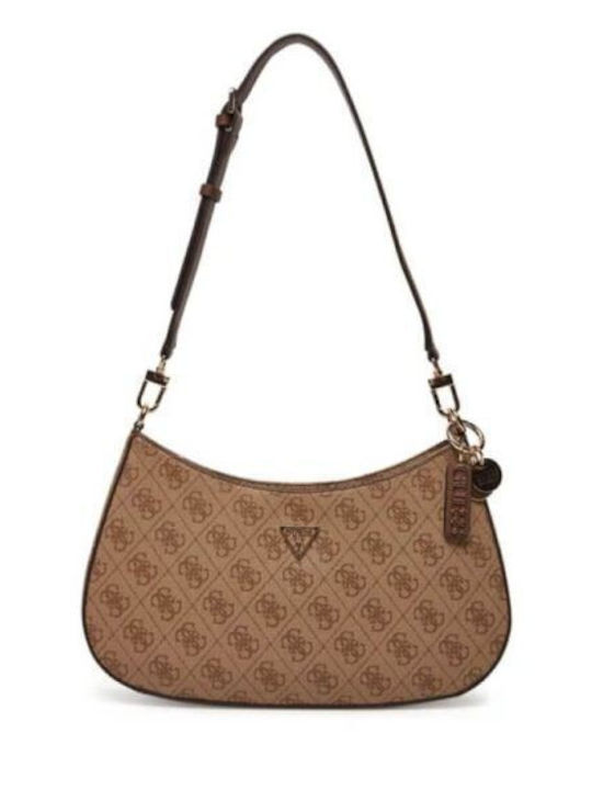 Guess Latte Logo Women's Bag Shoulder Beige