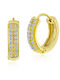 Bijou Box Earrings Hoops made of Steel Gold Plated with Stones
