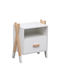 Wooden Kids Bedside Table White 46x30x55cm