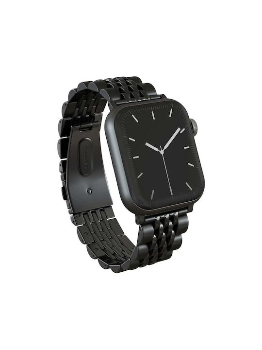 Burga Tragbare Bänder Apple Watch 4 5 6 7 8 9 10 11 SE Ultra 44 45 46 49mm Chic Royal Schwarz