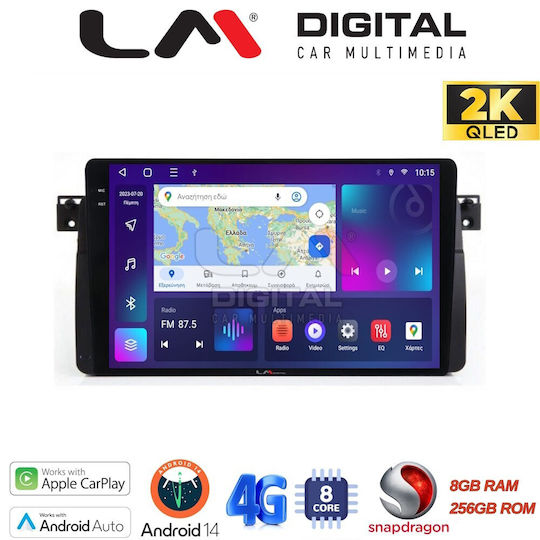 LM Digital Ηχοσύστημα Αυτοκινήτου για BMW Σειρά 3 (E46) 1998>2005 (Bluetooth/USB/WiFi/GPS/Apple-Carplay/Android-Auto)