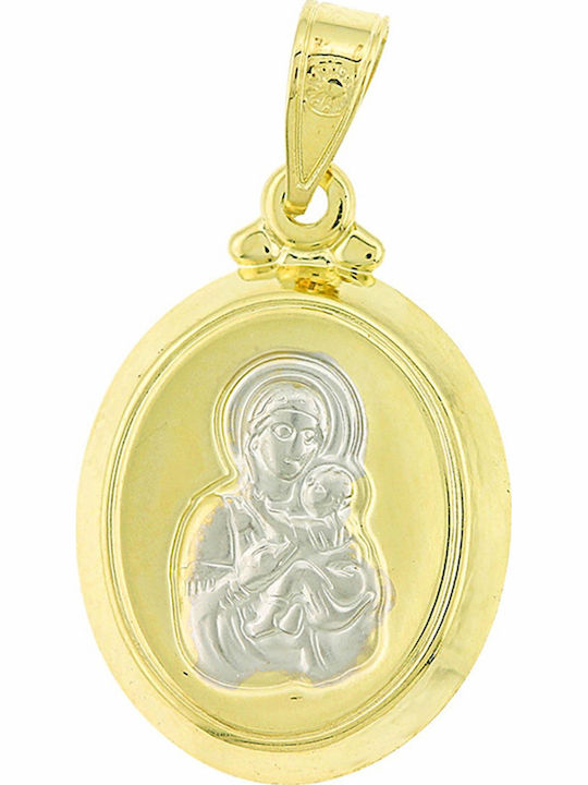 Mertzios.gr Charm Talisman Fecioara Maria din Aur