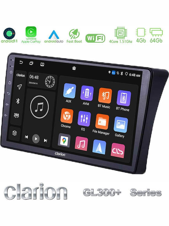 Clarion Car Audio System for Nissan Navara / Pathfinder 2006-2011 Bluetooth USB AUX Wi-Fi GPS Apple CarPlay Android Auto with 9 Inch Touch Screen