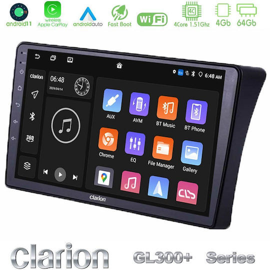 Clarion Car Audio System for Nissan Navara / Pathfinder 2006-2011 Bluetooth USB AUX Wi-Fi GPS Apple CarPlay Android Auto with 9 Inch Touch Screen