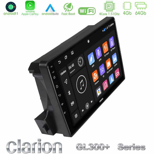 Clarion Car Audio System for Ssangyong Actyon / Kyron 2005-2014 (Bluetooth/USB/AUX/WiFi/GPS/Apple-Carplay/Android-Auto) with Touch Screen 9"