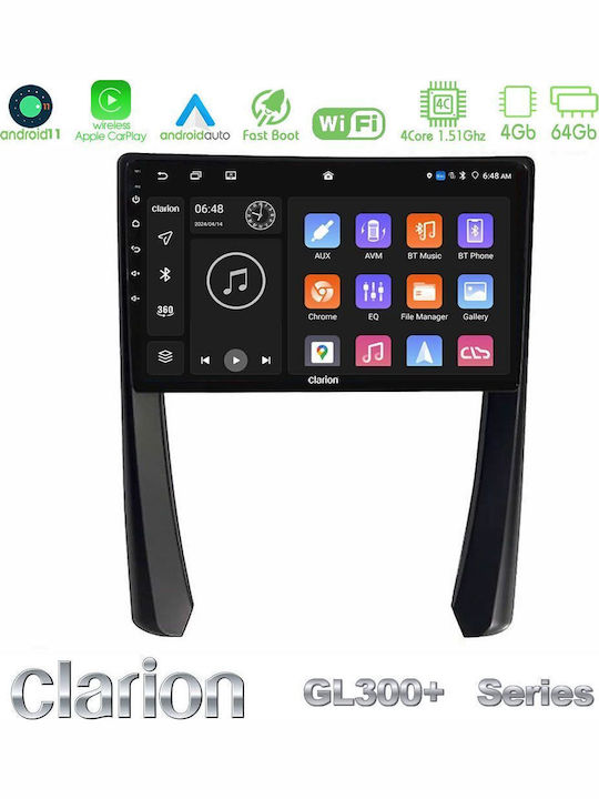Clarion Car Audio System for Porsche 911 Cayman Boxster 2006-2012 Bluetooth USB AUX Wi-Fi GPS Apple CarPlay Android Auto with 9 Inch Touch Screen