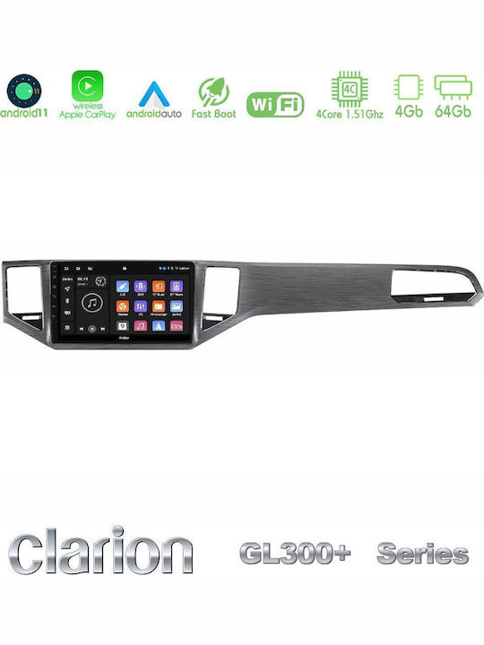 Clarion Car Audio System for Volkswagen Sportsvan 2014-2020 (Bluetooth/USB/AUX/WiFi/GPS/Apple-Carplay/Android-Auto) with Touch Screen 9"