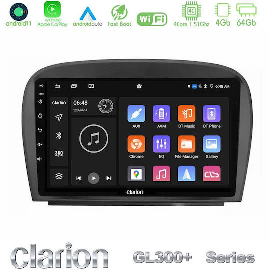 Clarion Auto-Audiosystem für Mercedes-Benz Online-Handel 2005-2011 (Bluetooth/USB/AUX/WiFi/GPS/Apple-Carplay/Android-Auto) mit Touchscreen 9"