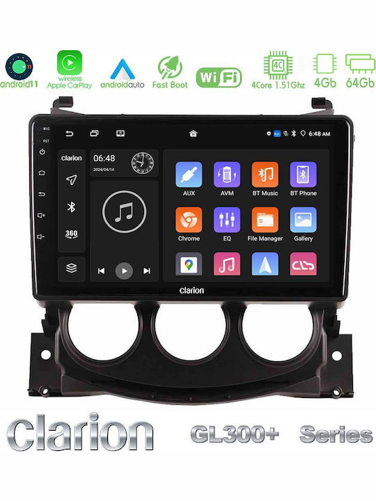 Clarion Car Audio System for Nissan 370Z 2009-2013 (Bluetooth/USB/AUX/WiFi/GPS/Apple-Carplay/Android-Auto) with Touch Screen 9"