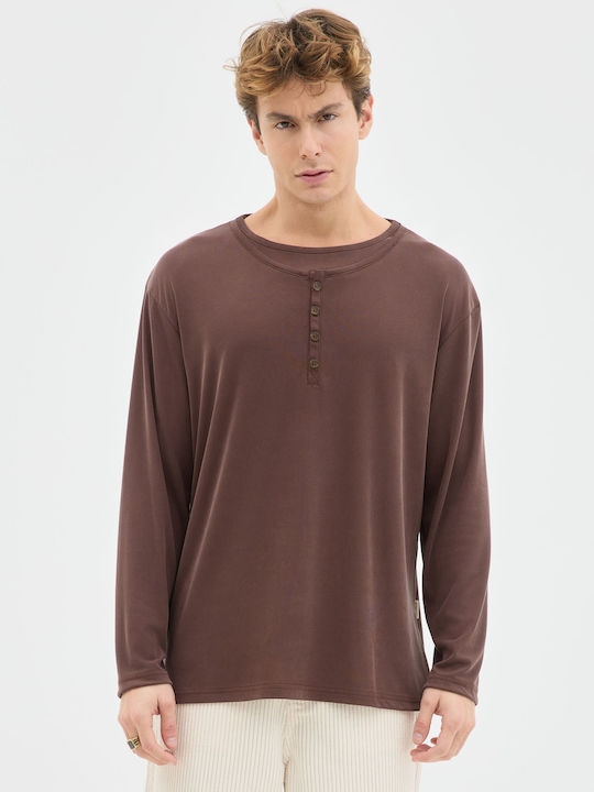 Aristoteli Bitsiani Langarmbluse Brown