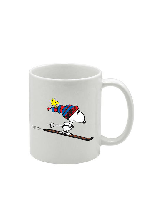Weiße Tasse Snoopy