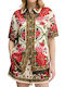 Women's Linen Floral Long Sleeve Shirt Wonder Rio Sand