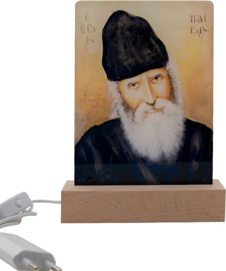 F&L Illuminated decorative with image of Saint Paisios Iconostasis
