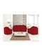 Homeone Set of Elastic Sofa Covers Bordeaux Xv02 3pcs
