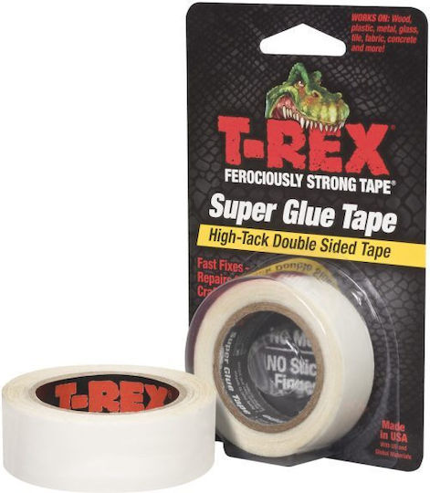 T-Rex Αυτοκόλλητη Ταινία Διπλής Όψης Διάφανη 4.5mx19mm