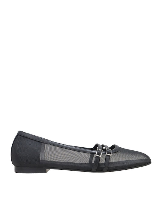 Fabric Ballerinas Black