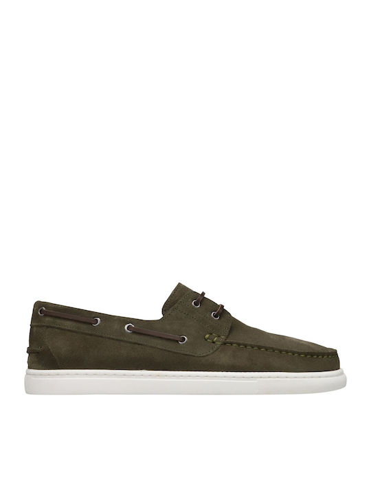Men's Suede Boat Shoes Green