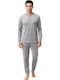 Lovelx Homewear Χειμερινή Ανδρική Πιτζάμα Γκρι