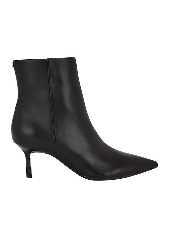 Kryger9x9 Leather Women's Ankle Boots with Medium Heel Black