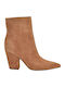 Ariza Suede Women's Ankle Boots with Medium Heel Beige