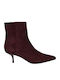 Hermena Suede Women's Ankle Boots Burgundy