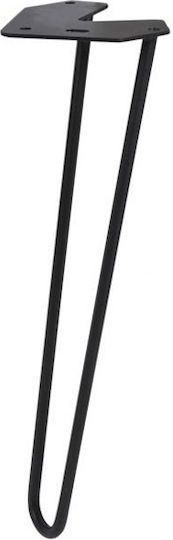 Finetto Metallic Furniture Leg Suitable for Table / Coffee Table 40.6cm Black