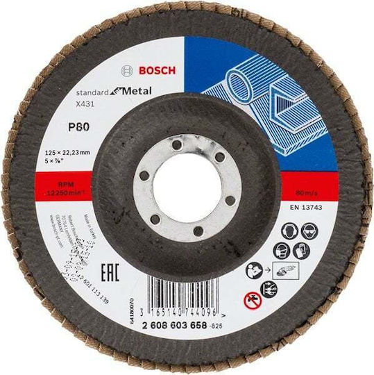 Bosch Bosch Flap Disc 125mm X431 P 80 Standard Metal Convex