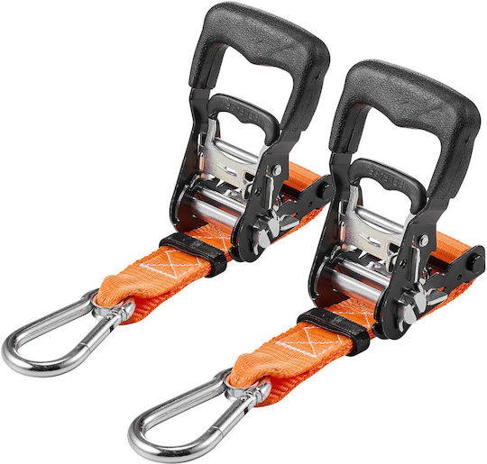 Ιμάντες Καστάνιας Vevor 38,1 Mm X 1,8 M Ιμάντες Δεσίματος Βαρέως Τύπου Καραμπίνερ Αντοχή Θραύσης 1100 Kg Τσάντα Μεταφοράς Δέσιμο Καστάνια Μεταφορές Τρέιλερ Μοτοσικλέτες Καγιάκ Οροφή Αυτοκινήτου 2 Τεμάχια