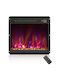 Costway Επιτοίχιο Ηλεκτρικό Τζάκι 1500W 49.1x12.3cm Μαύρο