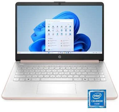 HP 14-dq3015dx 14" (Celeron-N4500/4GB/64GB Flash Storage/W11 S) Pale Rose Gold (US Keyboard)