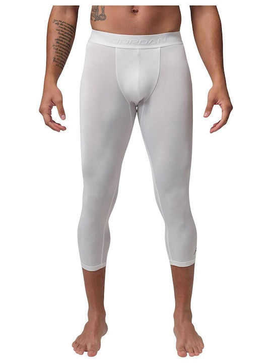 Jordan Tights Ανδρικό Αθλητικό Κολάν Capri Λευκό