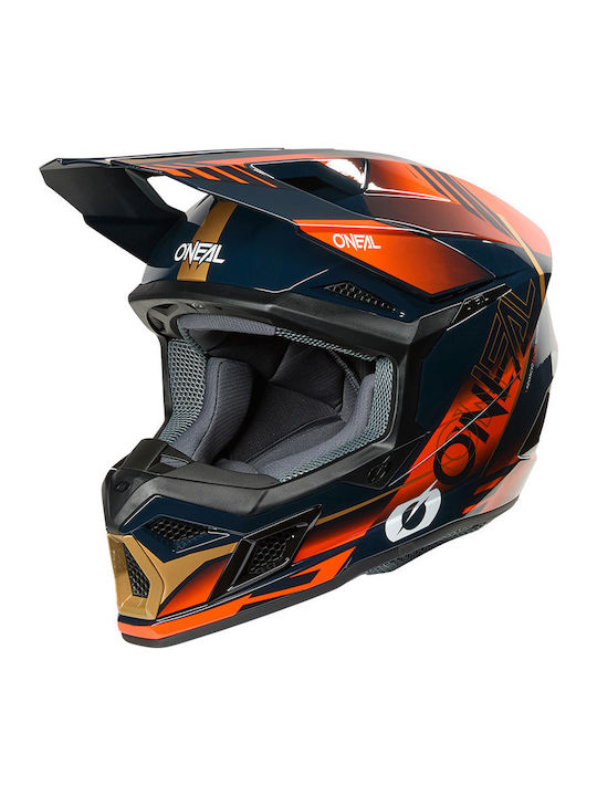 O'Neal 3 Series Haze Blue/Orange/Gold V.26 Moto...