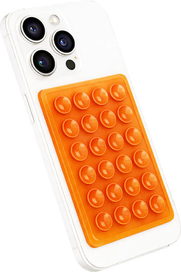 Single Side Sticker 8x5cm Non-slip Mobile Stand Mobile in Orange color