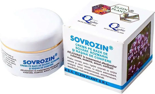 Cremă Tratament Sovrozin Afecțiuni Cutanee Eczemă Arsuri Contuzii Elzin Plant 50 Ml