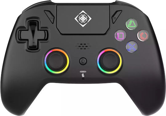 Deltaco GAM-189 Ασύρματο Gamepad με Hall Effect Sticks για PS5 / PC / Android / iOS Μαύρο