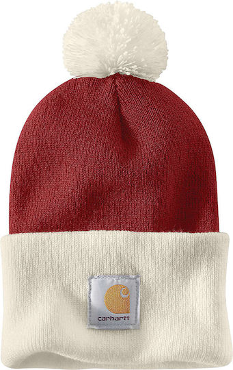 Beanie Masculin Căciulă cu Tricotaj Rib în culoarea Roșu