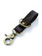 Leather Keychain Fob Tobacco Antique Gold Trip Machine