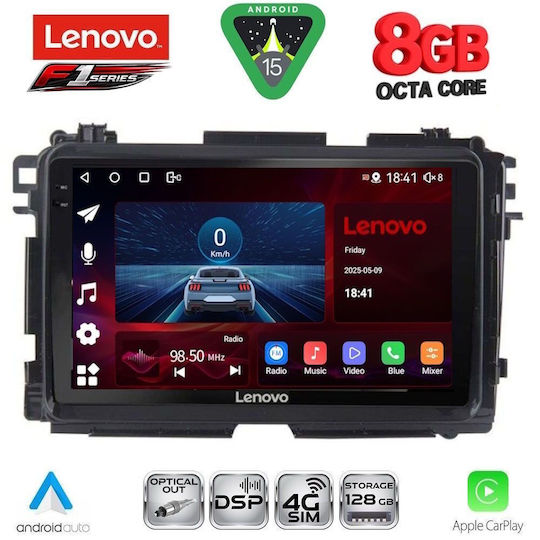 Lenovo Ηχοσύστημα Αυτοκινήτου για Honda HR-V 2015-2021 (Bluetooth/USB/WiFi/GPS/Apple-Carplay/Android-Auto) με Οθόνη Αφής 9"