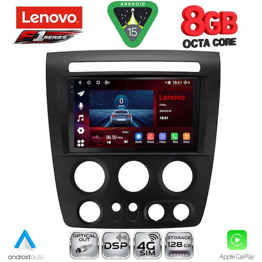 Lenovo Ηχοσύστημα Αυτοκινήτου Hummer H3 2005-2009 (Bluetooth/USB/WiFi/GPS/Apple-Carplay/Android-Auto) με Οθόνη Αφής 9"