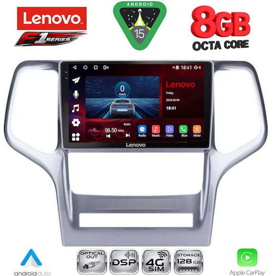 Lenovo Ηχοσύστημα Αυτοκινήτου για Jeep Grand Cherokee 2011-2014 (Bluetooth/USB/WiFi/GPS/Apple-Carplay/Android-Auto) με Οθόνη Αφής 9"