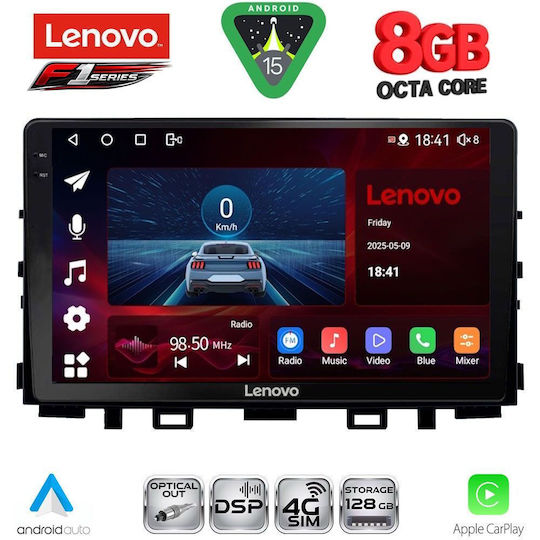 Lenovo Ηχοσύστημα Αυτοκινήτου για Kia Rio / Stonic 2018 (Bluetooth/USB/WiFi/GPS/Apple-Carplay/Android-Auto) με Οθόνη Αφής 9"