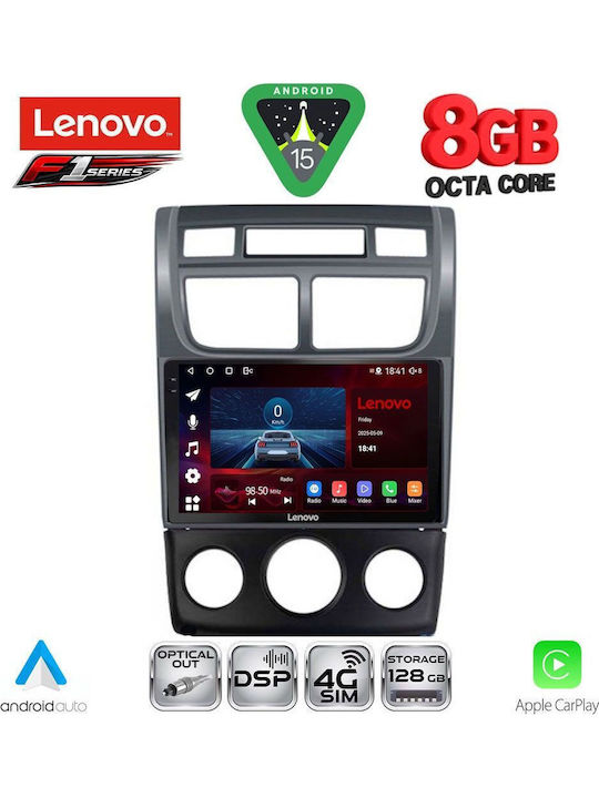 Lenovo Car Audio System for Kia Sportage 2004-2010 with A/C (Bluetooth/USB/WiFi/GPS/Apple-Carplay/Android-Auto) with Touch Screen 9"