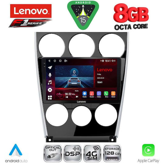Lenovo Ηχοσύστημα Αυτοκινήτου για Mazda 6 2005-2008 (Bluetooth/USB/WiFi/GPS/Apple-Carplay/Android-Auto) με Οθόνη Αφής 9"