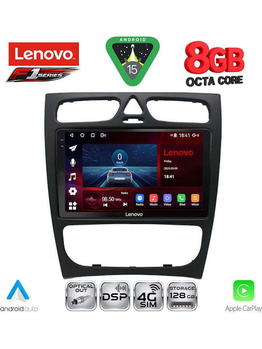Lenovo Car Audio System for Mercedes-Benz C Class 1999-2004 (Bluetooth/USB/WiFi/GPS/Apple-Carplay/Android-Auto) with Touch Screen 9"