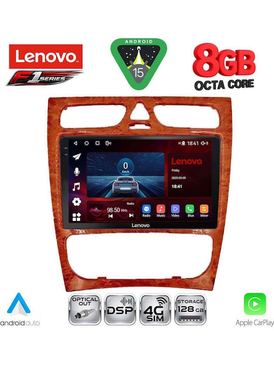 Lenovo Car Audio System for Mercedes-Benz C Class 1999-2004 (Bluetooth/USB/WiFi/GPS/Apple-Carplay/Android-Auto) with Touch Screen 9"